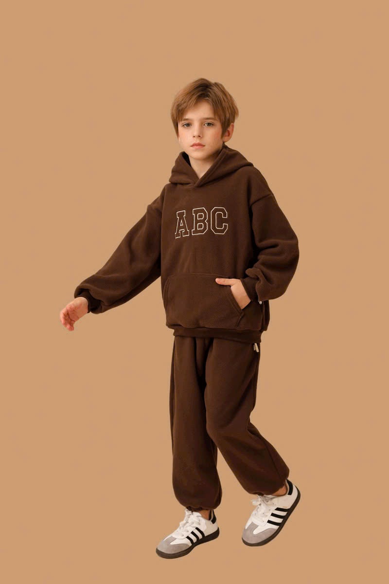 24HA188.30 - BỘ NỈ LÔNG CỪU ABC CHO BÉ