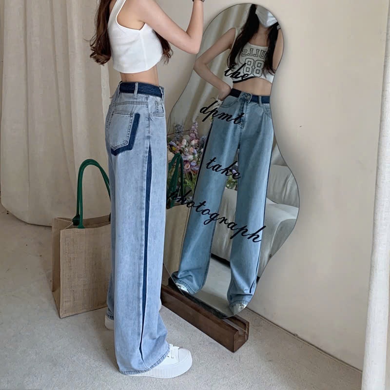 24HA198.09 - QUẦN JEAN ỐNG RỘNG NỮ