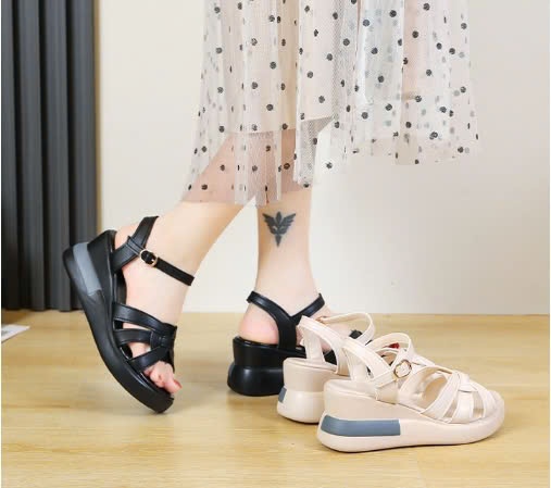 24HA198.17 - SANDAL ĐẾ XUỒNG CHO NỮ