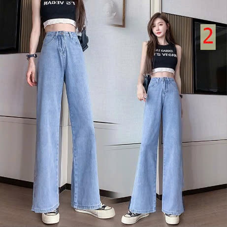 24HA198.22 - QUẦN JEANS SUÔNG HACK DÁNG