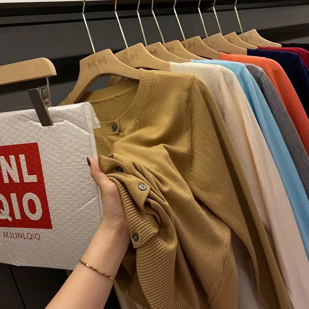 24HA198.30 - ÁO LEN CARDIGAN UNL QIO