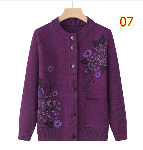 24HA208.17 - ÁO LEN CARDIGAN TRUNG NIÊN
