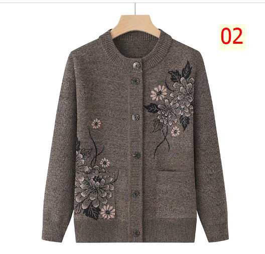 24HA208.17 - ÁO LEN CARDIGAN TRUNG NIÊN