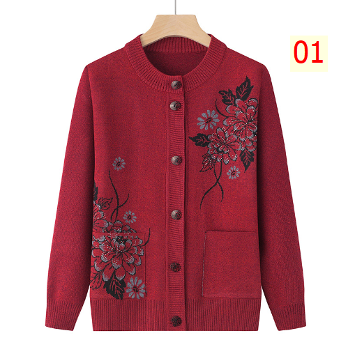 24HA208.17 - ÁO LEN CARDIGAN TRUNG NIÊN