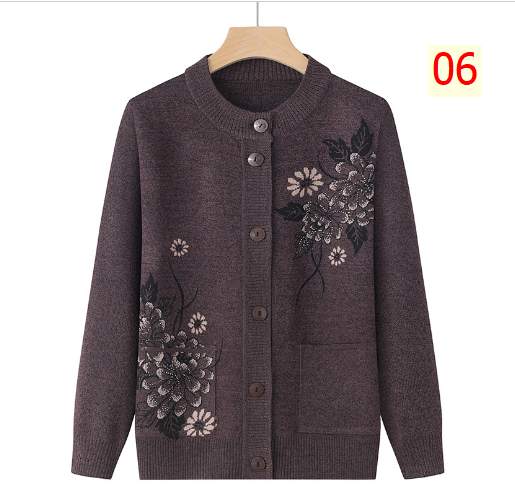 24HA208.17 - ÁO LEN CARDIGAN TRUNG NIÊN