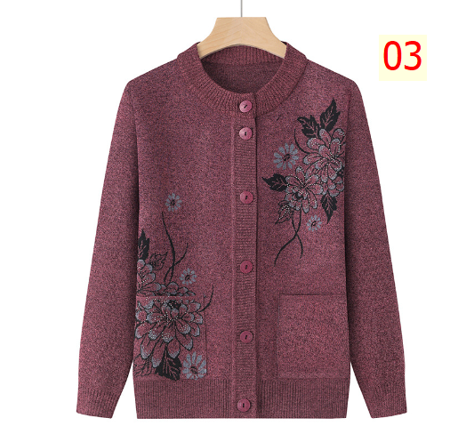 24HA208.17 - ÁO LEN CARDIGAN TRUNG NIÊN