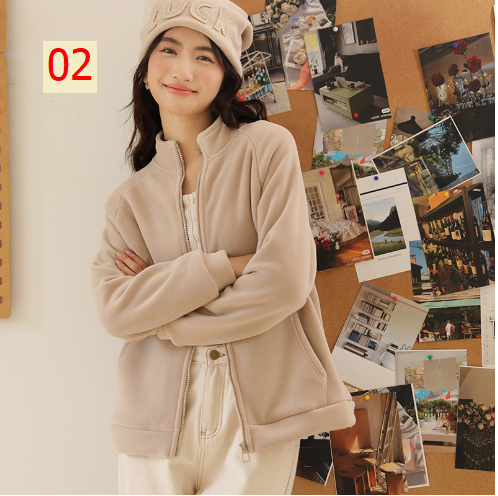 24HA208.20 - ÁO KHOÁC LÔNG CỪU NỮ QUẨNG CHÂU CAO CẤP