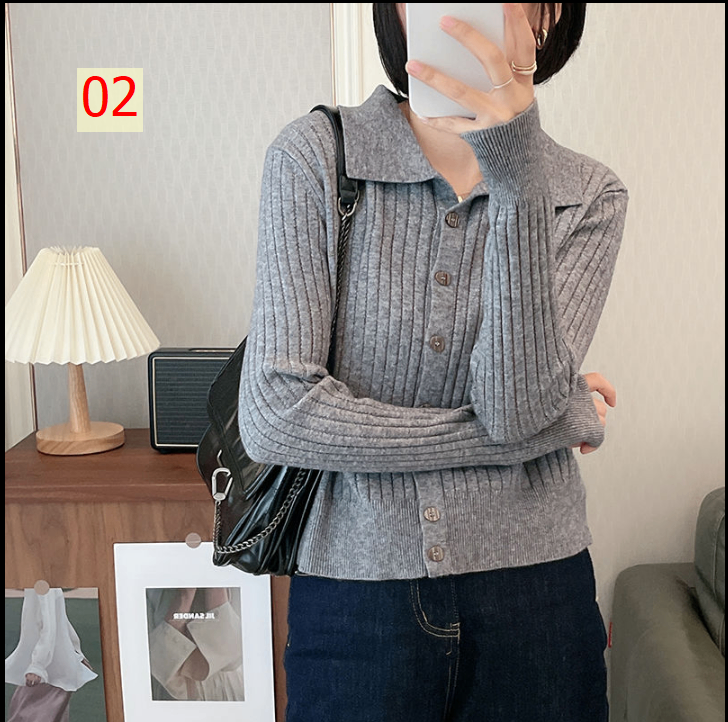 24HA218.13 - ÁO LEN PHONG CÁCH HÀN QUỐC NỮ