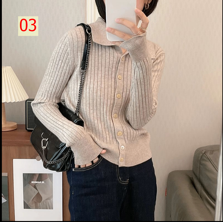 24HA218.13 - ÁO LEN PHONG CÁCH HÀN QUỐC NỮ