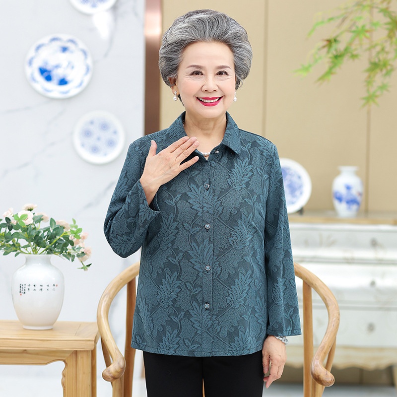 24HA218.05 - ÁO DÀI TAY TRUNG NIÊN CHO BÀ