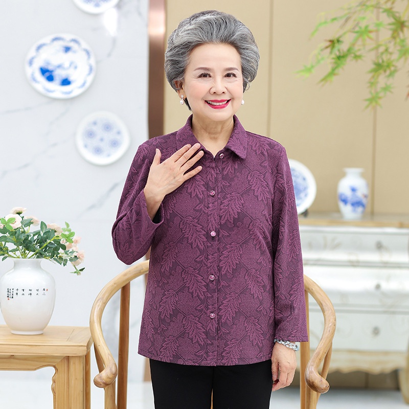 24HA218.05 - ÁO DÀI TAY TRUNG NIÊN CHO BÀ
