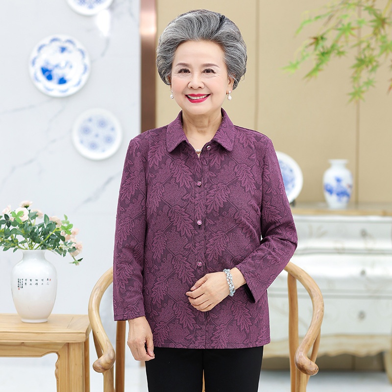 24HA218.05 - ÁO DÀI TAY TRUNG NIÊN CHO BÀ