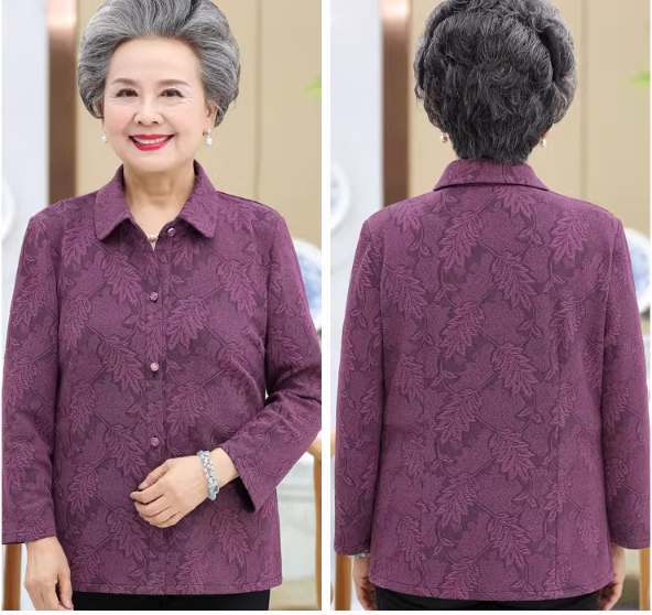 24HA218.05 - ÁO DÀI TAY TRUNG NIÊN CHO BÀ