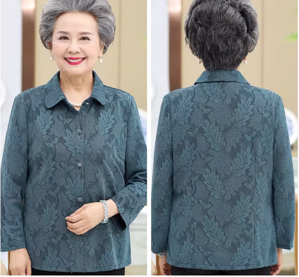 24HA218.05 - ÁO DÀI TAY TRUNG NIÊN CHO BÀ