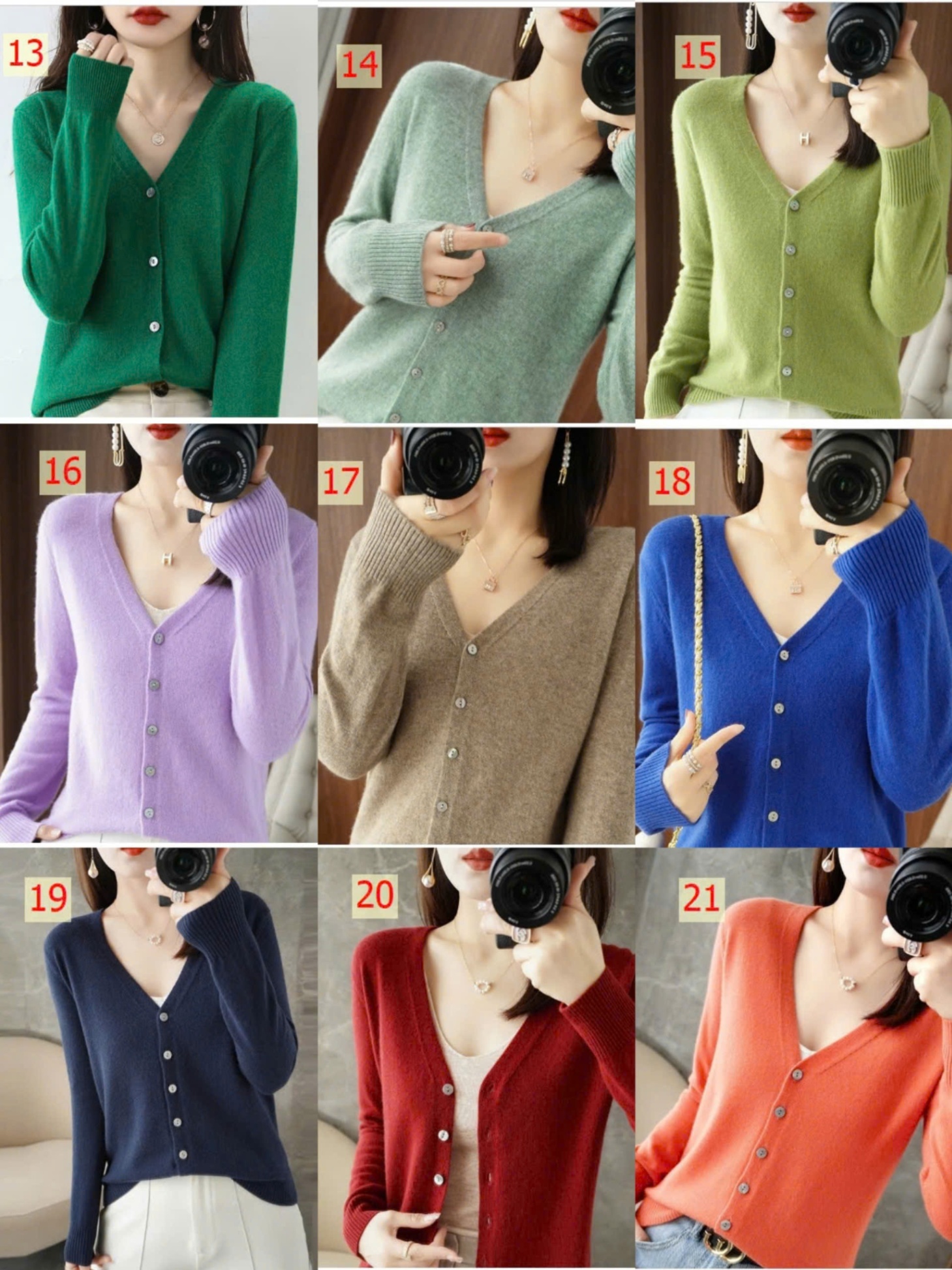 24HA228.22 - ÁO CARDIGAN LEN NỮ