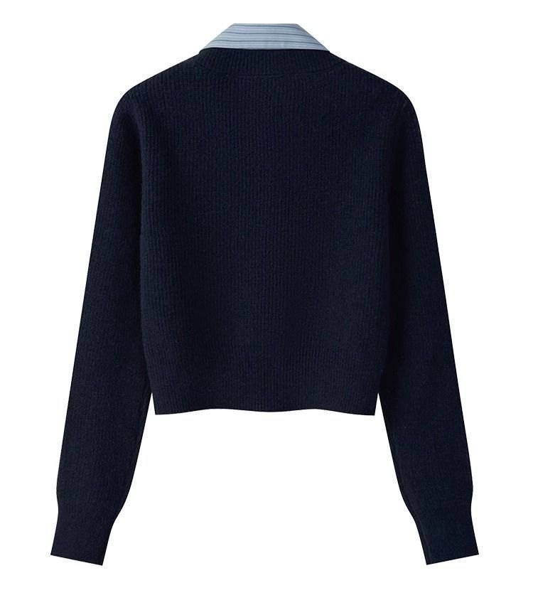 24HA228.11 - CARDIGAN LEN CỔ SƠ MI NỮ
