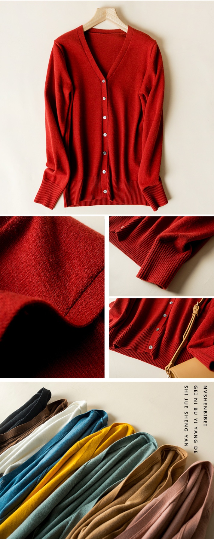 24HA228.22 - ÁO CARDIGAN LEN NỮ