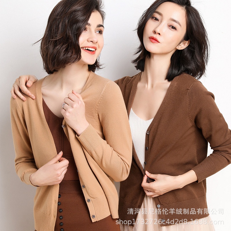 24HA228.22 - ÁO CARDIGAN LEN NỮ
