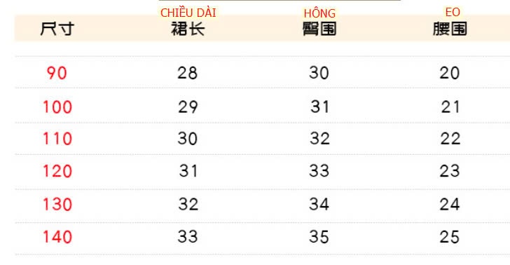 24HA238.28 - CHÂN VÁY PREMIUM BÉ GÁI