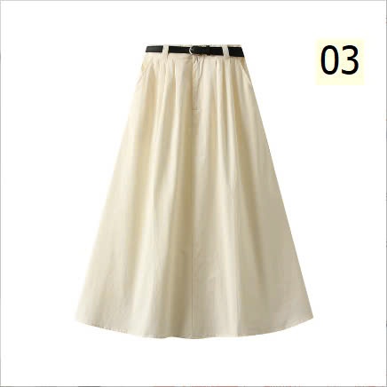 24HA238.23 - CHÂN VÁY MIDI ANGEL KÈM BELT