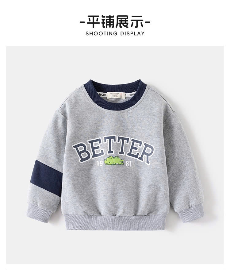 24HA238.27 - ÁO NỈ BETTER BÉ TRAI WELLKIDS