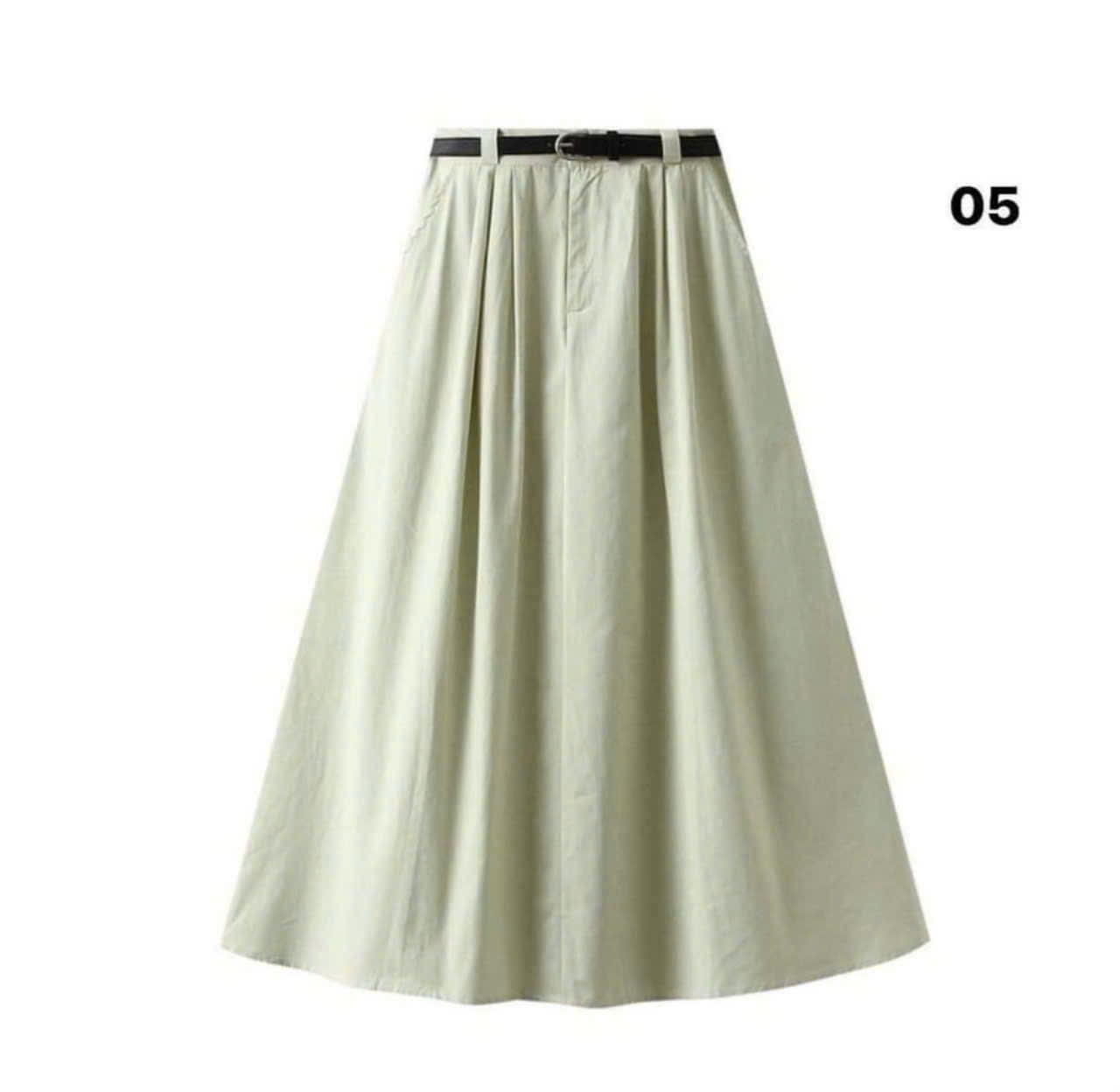24HA238.23 - CHÂN VÁY MIDI ANGEL KÈM BELT