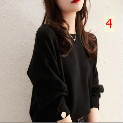24HA238.22 - ÁO LEN CÚC TAY NỮ