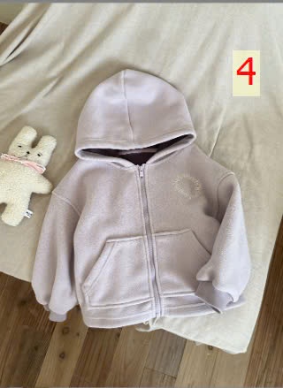 24HA248.26 - ÁO KHOÁC NỈ LÔNG CỪU CHO BÉ