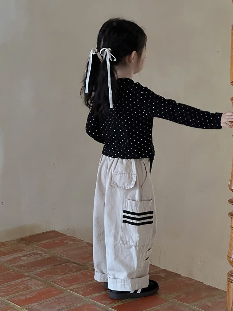 24HA248.28 - ÁO THUN DÀI TAY CHẤM BI CHO BÉ