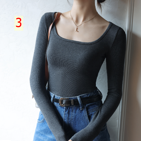24HA258.17 - ÁO THUN DÀI TAY CỔ U NỮ