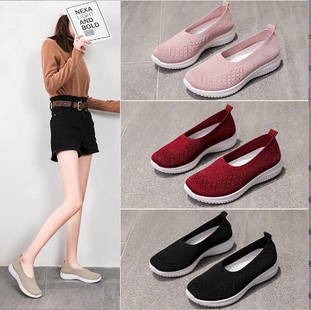 24HA268.28 - GIÀY VẢI SLIPON THOÁNG KHÍ