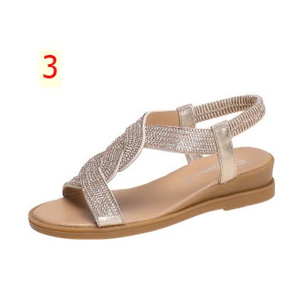 24HA278.12 - SANDAL ĐẾ THẤP DÂY XOẮN