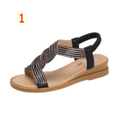 24HA278.12 - SANDAL ĐẾ THẤP DÂY XOẮN