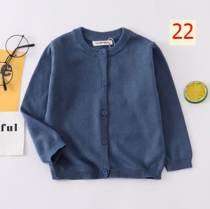 24HA288.11A - ÁO LEN CARDIGAN BÉ GÁI
