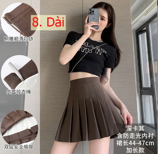 24HA288.07 - CHÂN VÁY XẾP LY NỮ