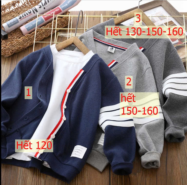 24HA288.29 - ÁO CADIGAN HÀN QUỐC CHO BÉ