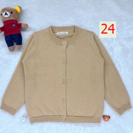24HA288.11A - ÁO LEN CARDIGAN BÉ GÁI
