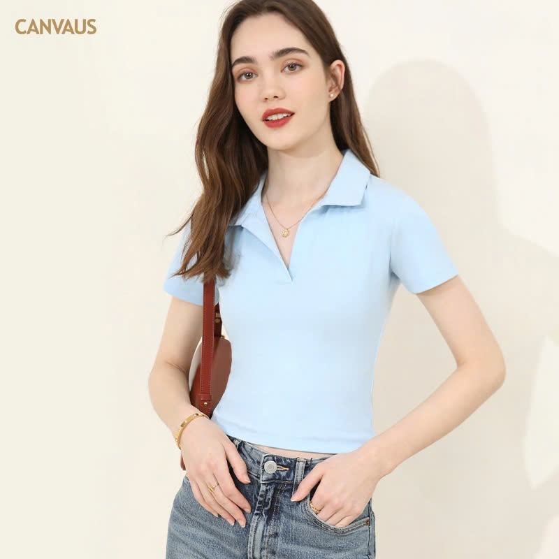 24HA288.31 - ÁO POLO CỘC TAY CANVAUS