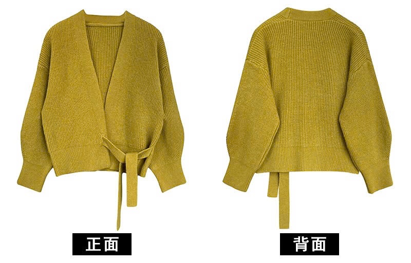 24HA288.30 - ÁO LEN VẠT CHÉO THẮT NƠ CÁCH ĐIỆU