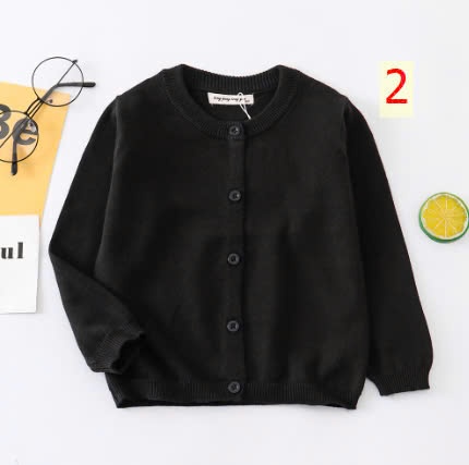 24HA288.11 - ÁO LEN CARDIGAN BÉ GÁI