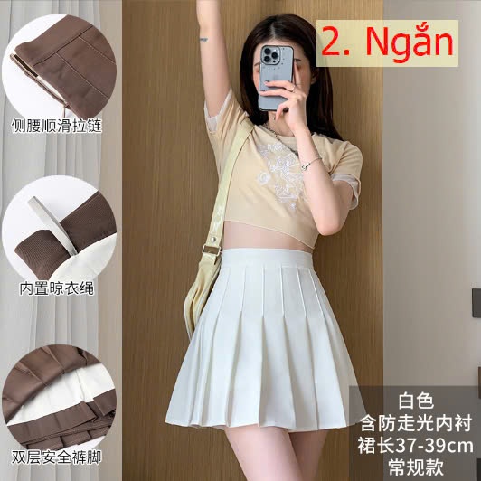 24HA288.07 - CHÂN VÁY XẾP LY NỮ