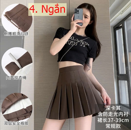 24HA288.07 - CHÂN VÁY XẾP LY NỮ