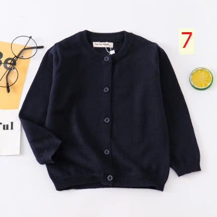 24HA288.11 - ÁO LEN CARDIGAN BÉ GÁI