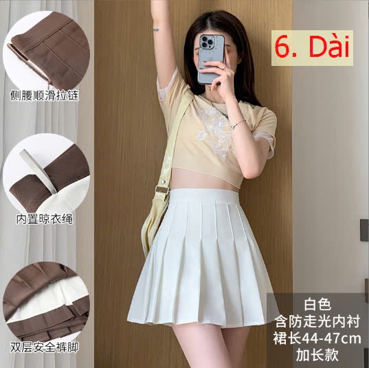 24HA288.07 - CHÂN VÁY XẾP LY NỮ