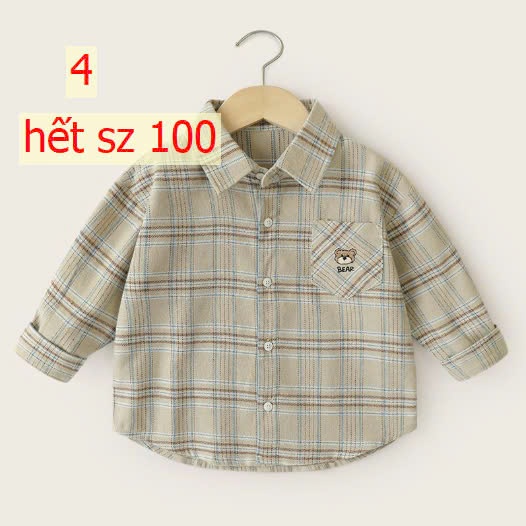 24HA288.26 - SƠ MI CARO TÚI GẤU