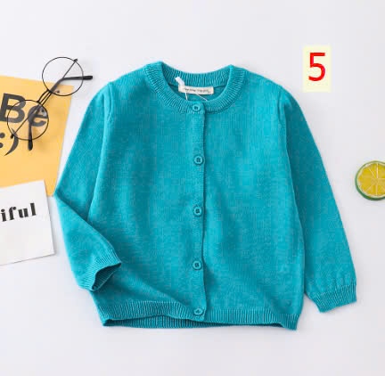 24HA288.11 - ÁO LEN CARDIGAN BÉ GÁI