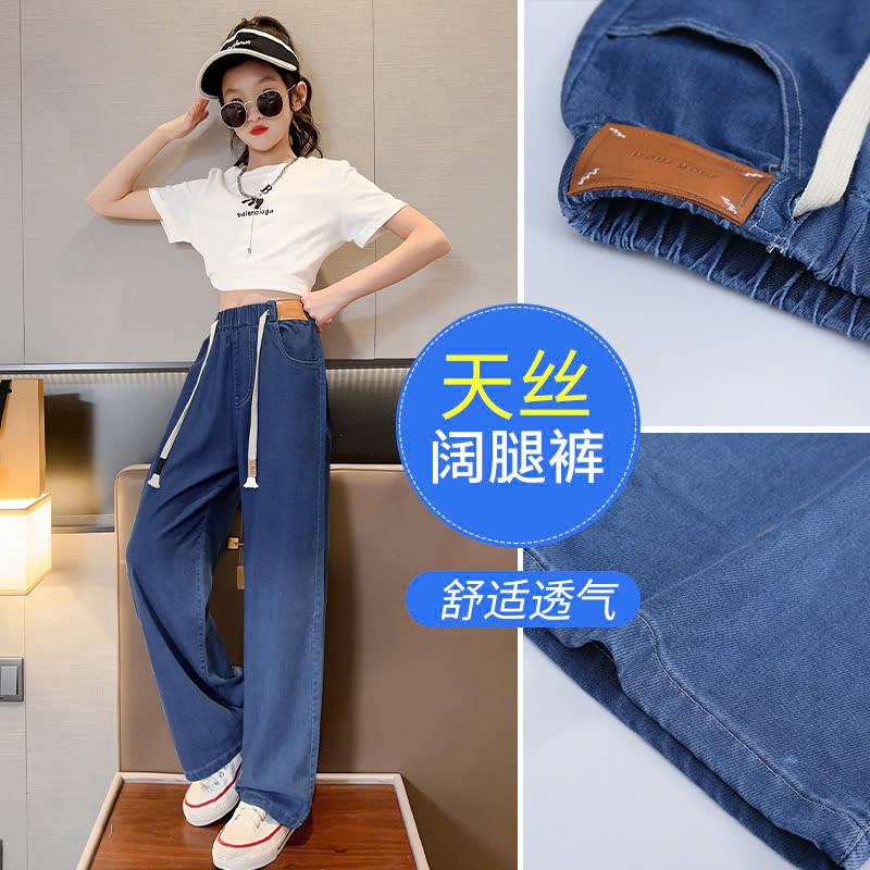 24HA288.19 - QUẦN JEAN TENCEL BÉ GÁI SZ ĐẠI