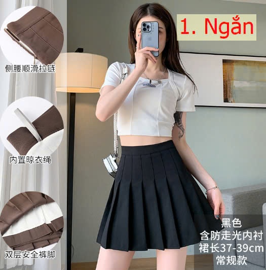 24HA288.07 - CHÂN VÁY XẾP LY NỮ