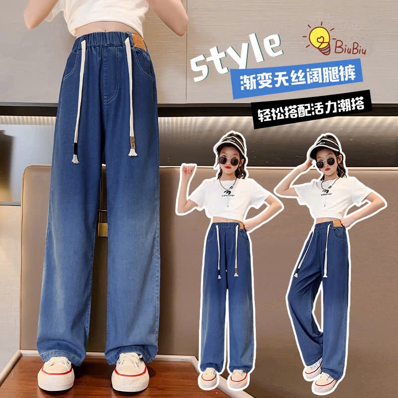 24HA288.19 - QUẦN JEAN TENCEL BÉ GÁI SZ ĐẠI