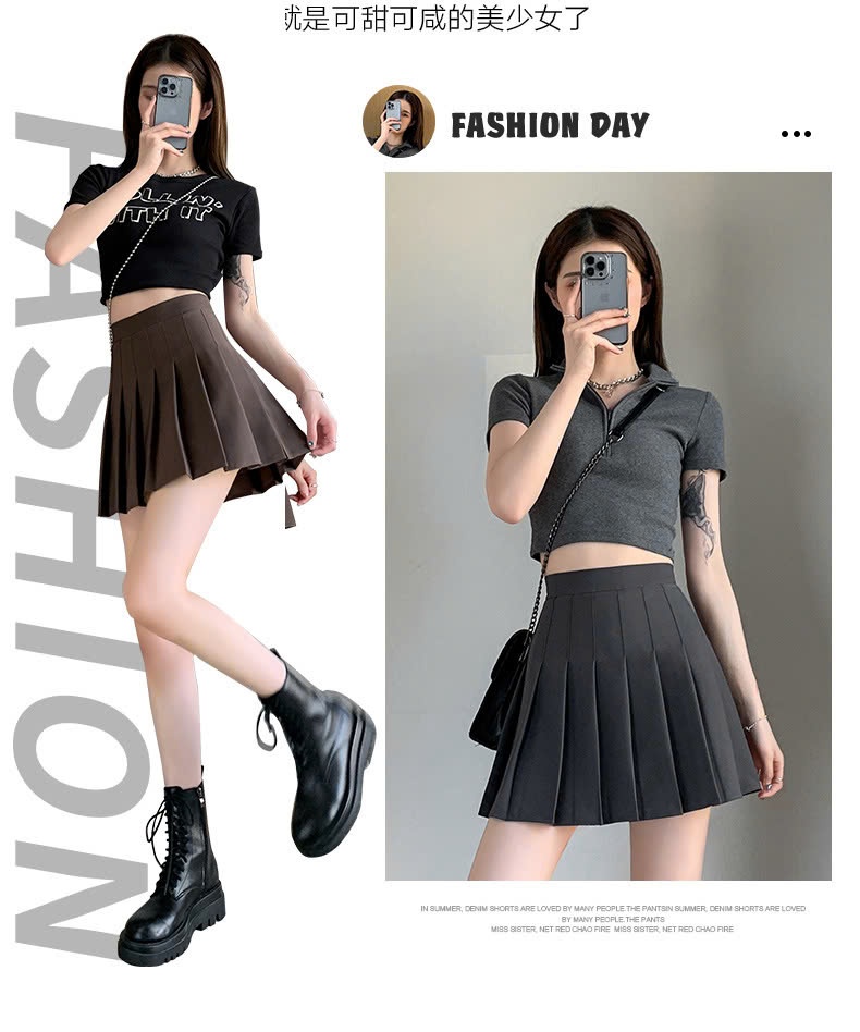 24HA288.07 - CHÂN VÁY XẾP LY NỮ